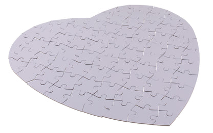 PUZZLE BIANCO, CUORE, 80 PZ. DA SCRIVERE O COLORARE, CA. 60