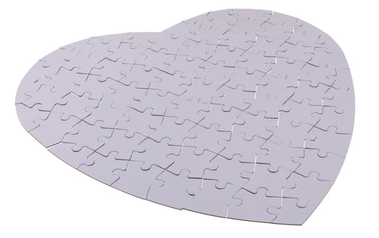 PUZZLE BIANCO, CUORE, 80 PZ. DA SCRIVERE O COLORARE, CA. 60
