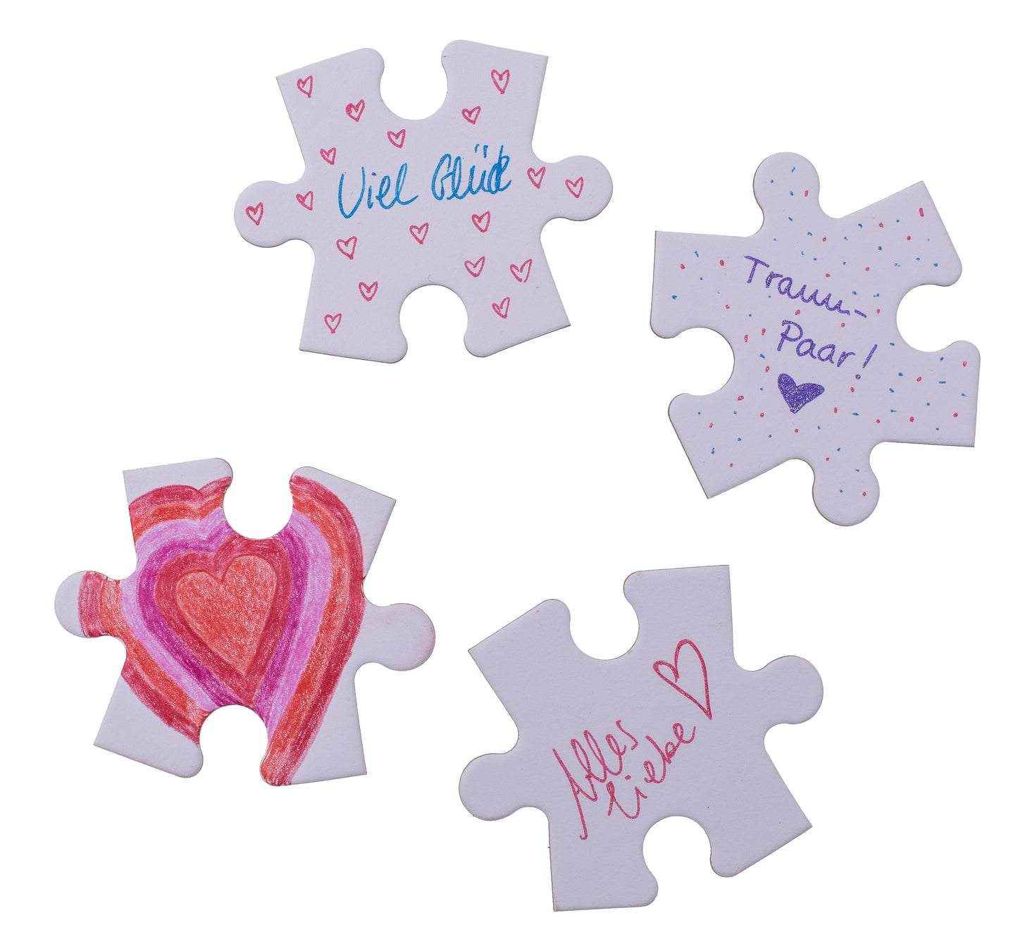 PUZZLE BIANCO, CUORE, 80 PZ. DA SCRIVERE O COLORARE, CA. 60