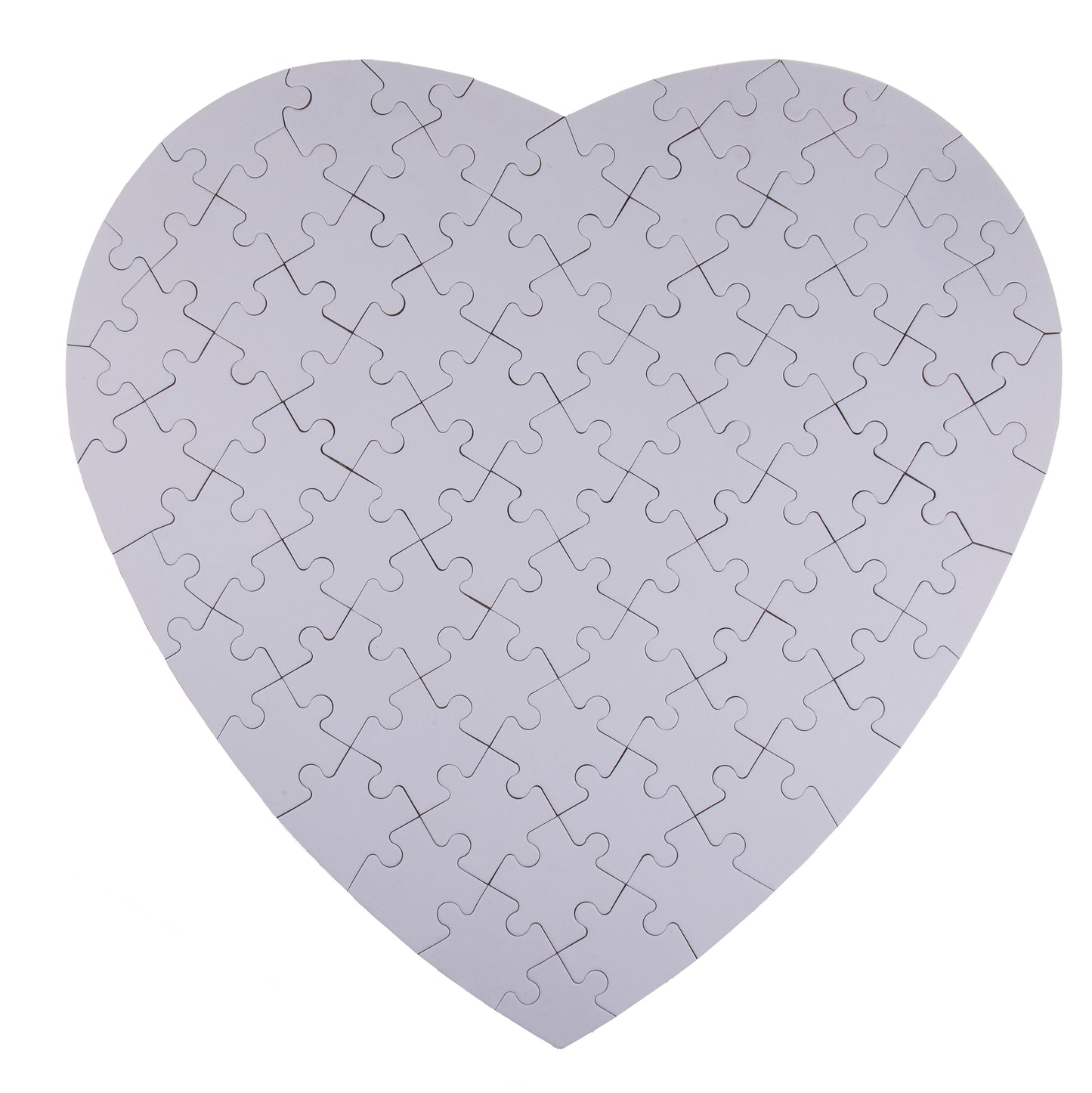 PUZZLE BIANCO, CUORE, 80 PZ. DA SCRIVERE O COLORARE, CA. 60