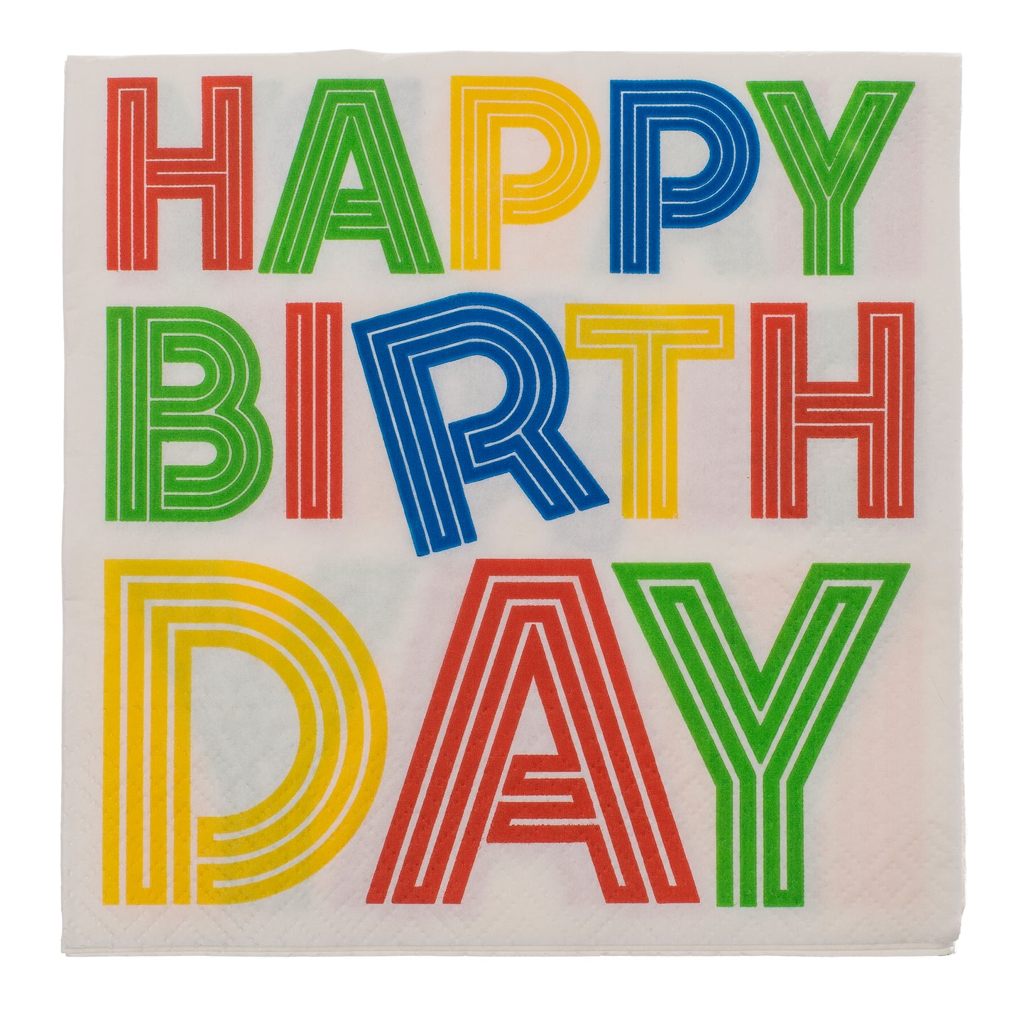 TOVAGLIOLI DI CARTA, HAPPY BIRTHDAY 33 X 33 CM, 3 VELI, 20 P