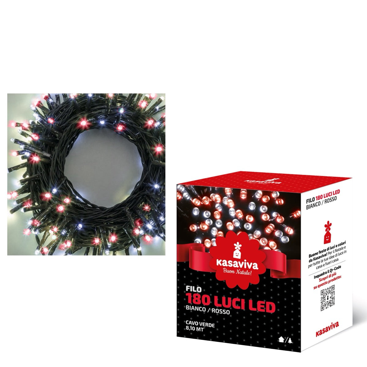 FILO LED 180 BIANCO/ROSSO