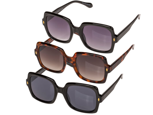 OCCHIALI DA SOLE DA DONNA 3 COLORI ASSORTITI (6X NERO, 3X NE