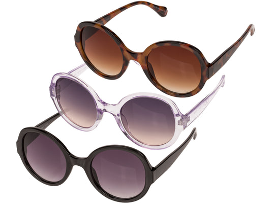 OCCHIALI DA SOLE DA DONNA 3 COLORI ASSORTITI (6X NERO, 3X MA