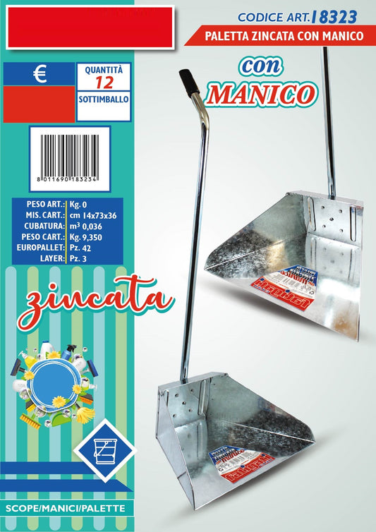 PALETTA ZINCATA CON MANICO