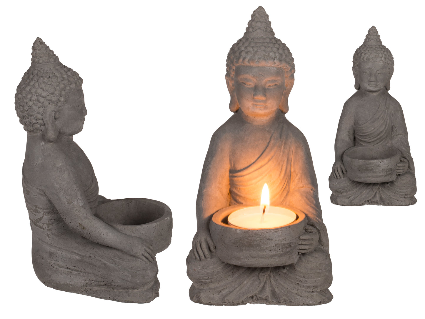 PORTALUMINI IN CEMENTO BUDDHA 8X15.5CM
