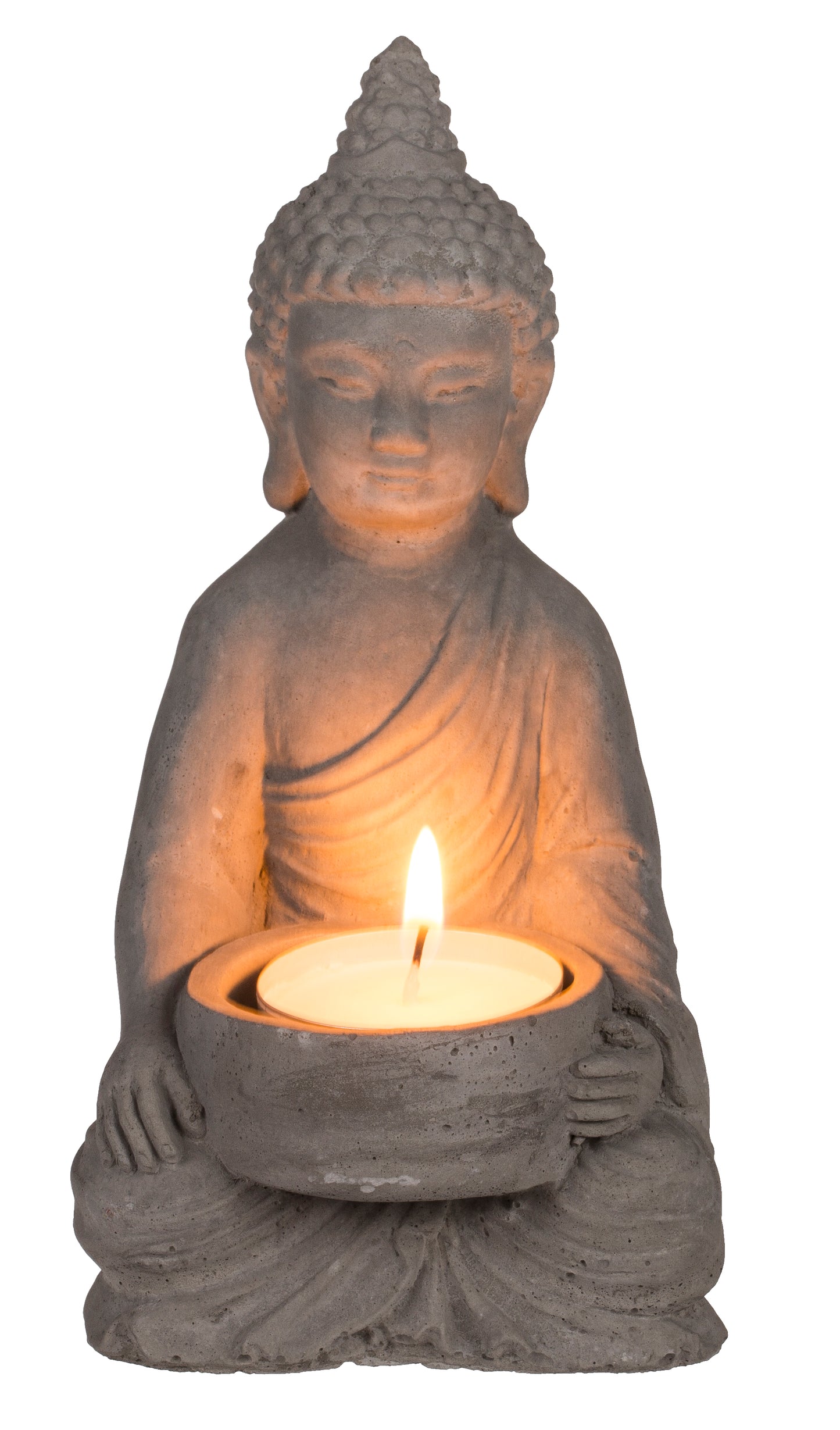 PORTALUMINI IN CEMENTO BUDDHA 8X15.5CM