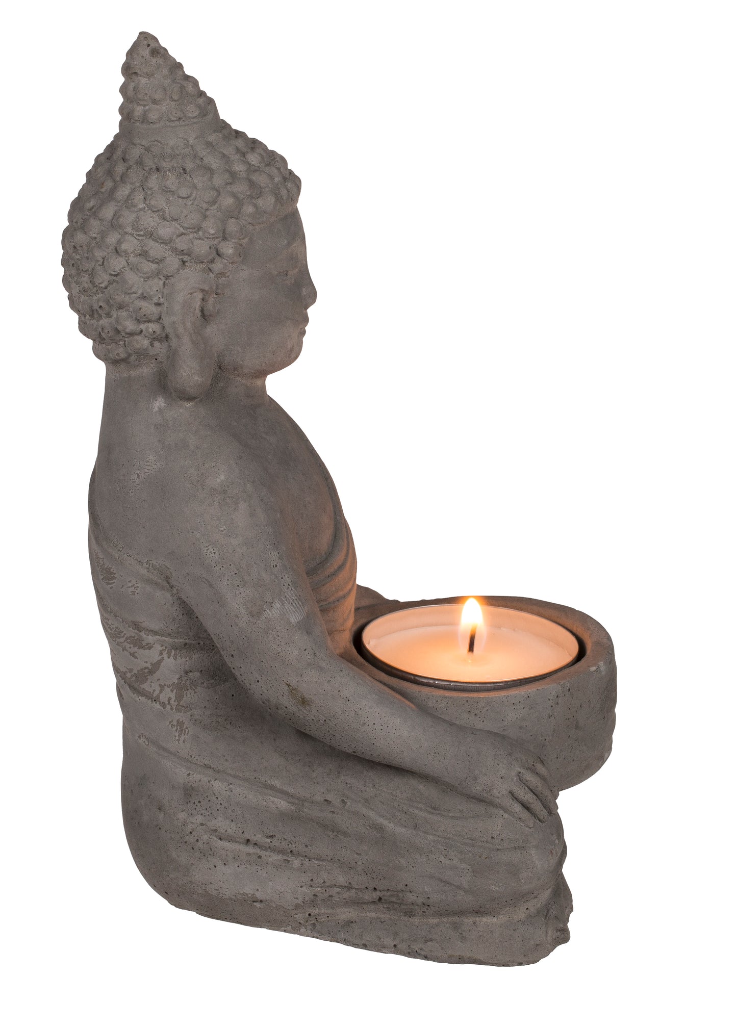 PORTALUMINI IN CEMENTO BUDDHA 8X15.5CM