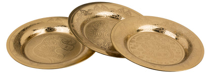 PIATTO DORATO IN METALLO PER BIGIOTTERIA, CA. 10 CM, 4 ASS.