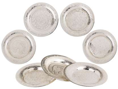 PIATTO IN METALLO COLOR ARGENTO PER BIGIOTTERIA, CA. 10 CM,