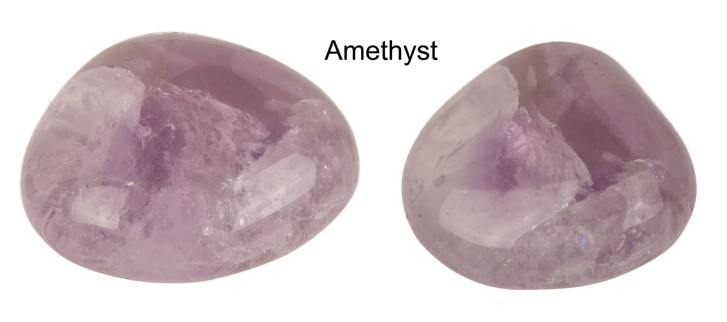 PIETRE CHAKRA, SET DI 7 IN SACCHETTO DI ORGANZA (AMETISTA, S