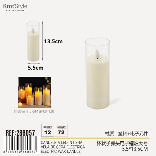 CANDELE A LED IN CERA 5.5*13.5CM