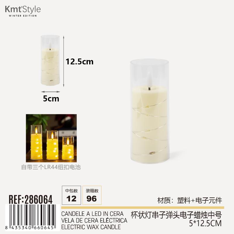 CANDELE A LED IN CERA 5*12.5CM