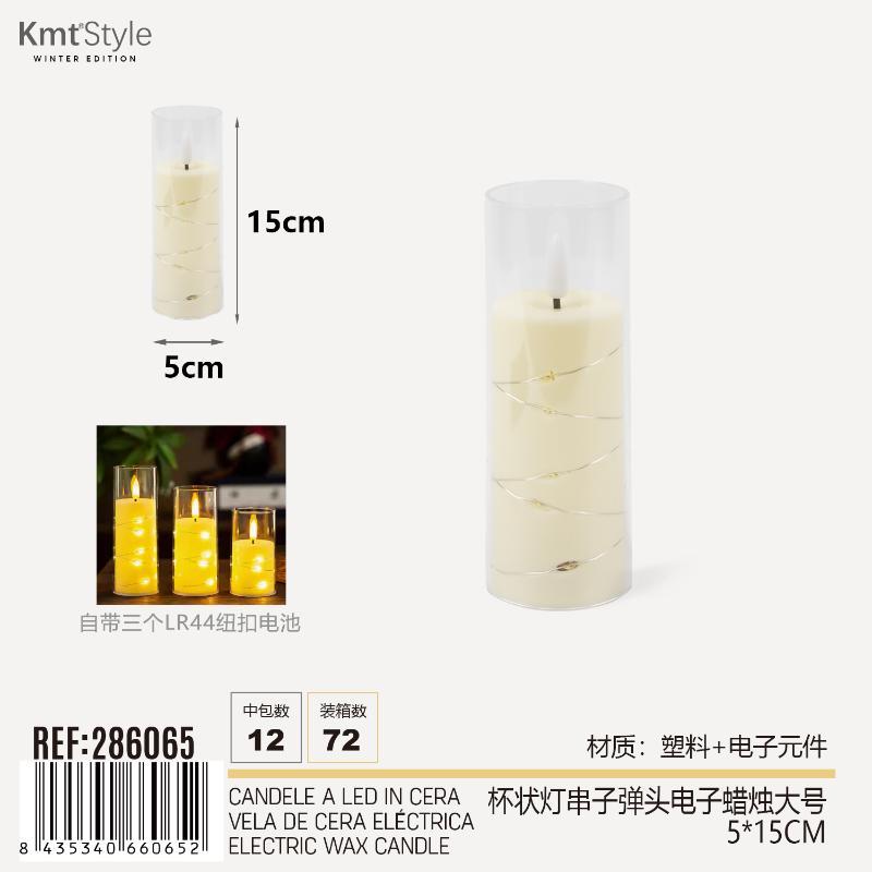 CANDELE A LED IN CERA 5*15CM