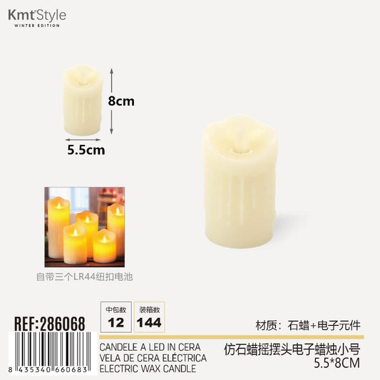 CANDELE A LED IN CERA 5.5*8CM