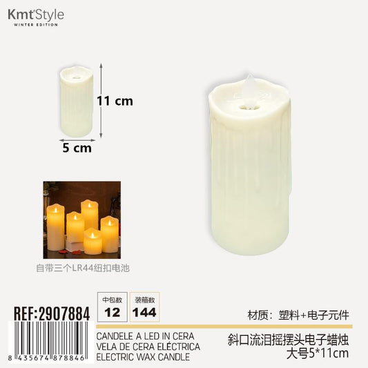 CANDELE A LED IN CERA 5*11CM