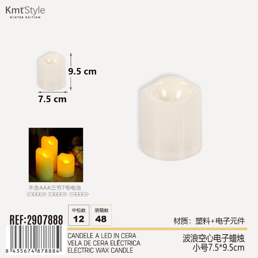 CANDELE A LED IN CERA 7.5*9.5CM