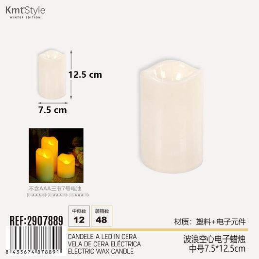CANDELE A LED IN CERA 7.5*12.5CM