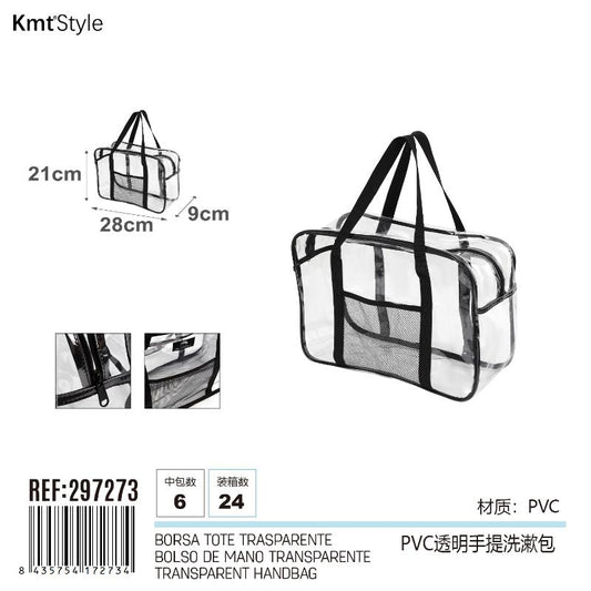 BORSA TOTE TRASPARENTE 28*9*21CM