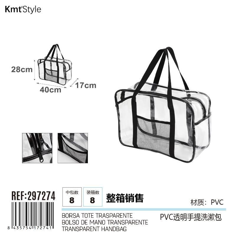 BORSA TOTE TRASPARENTE 40*17*28CM