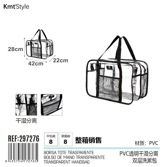 BORSA TOTE TRASPARENTE 42*22*28CM