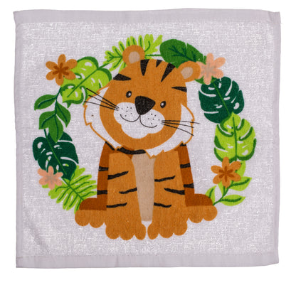 ASCIUGAMANO MAGICO IN COTONE, SAFARI, 30 X 30 CM, 6 ASSORTIT