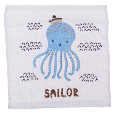 ASCIUGAMANO MAGICO IN COTONE, OCTOPUS, CA. 30 X 30 CM, 4 ASS