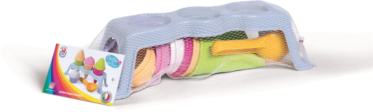 SET 3 CONI GELATO   CUP CAKE CON SUPPORTO