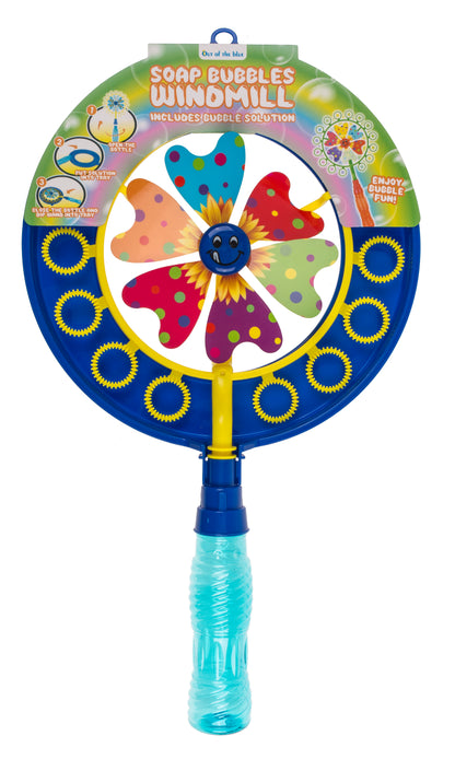 BOLLE DI SAPONE CON MULINO A VENTO, CIRCA 40 CM 2 COLORI ASS