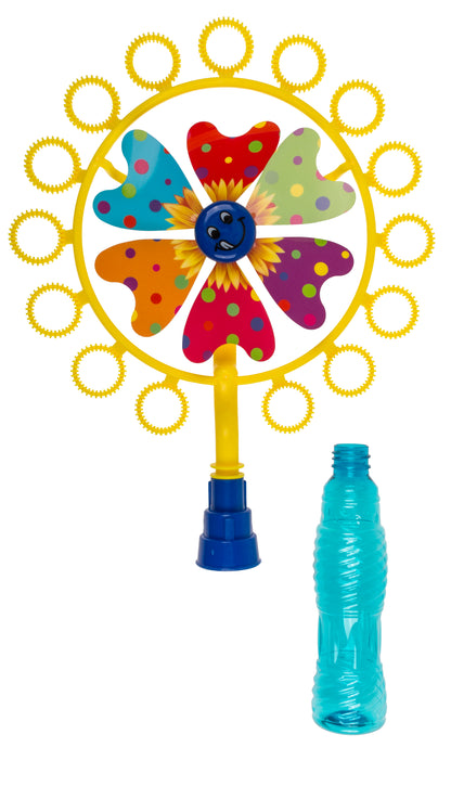 BOLLE DI SAPONE CON MULINO A VENTO, CIRCA 40 CM 2 COLORI ASS