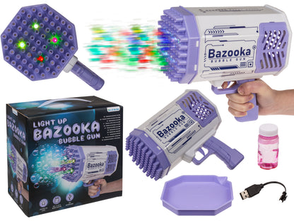 PISTOLA A BOLLE D''''ARIA CON LED, BAZOOKA, CIRCA 24 X 14 CM,