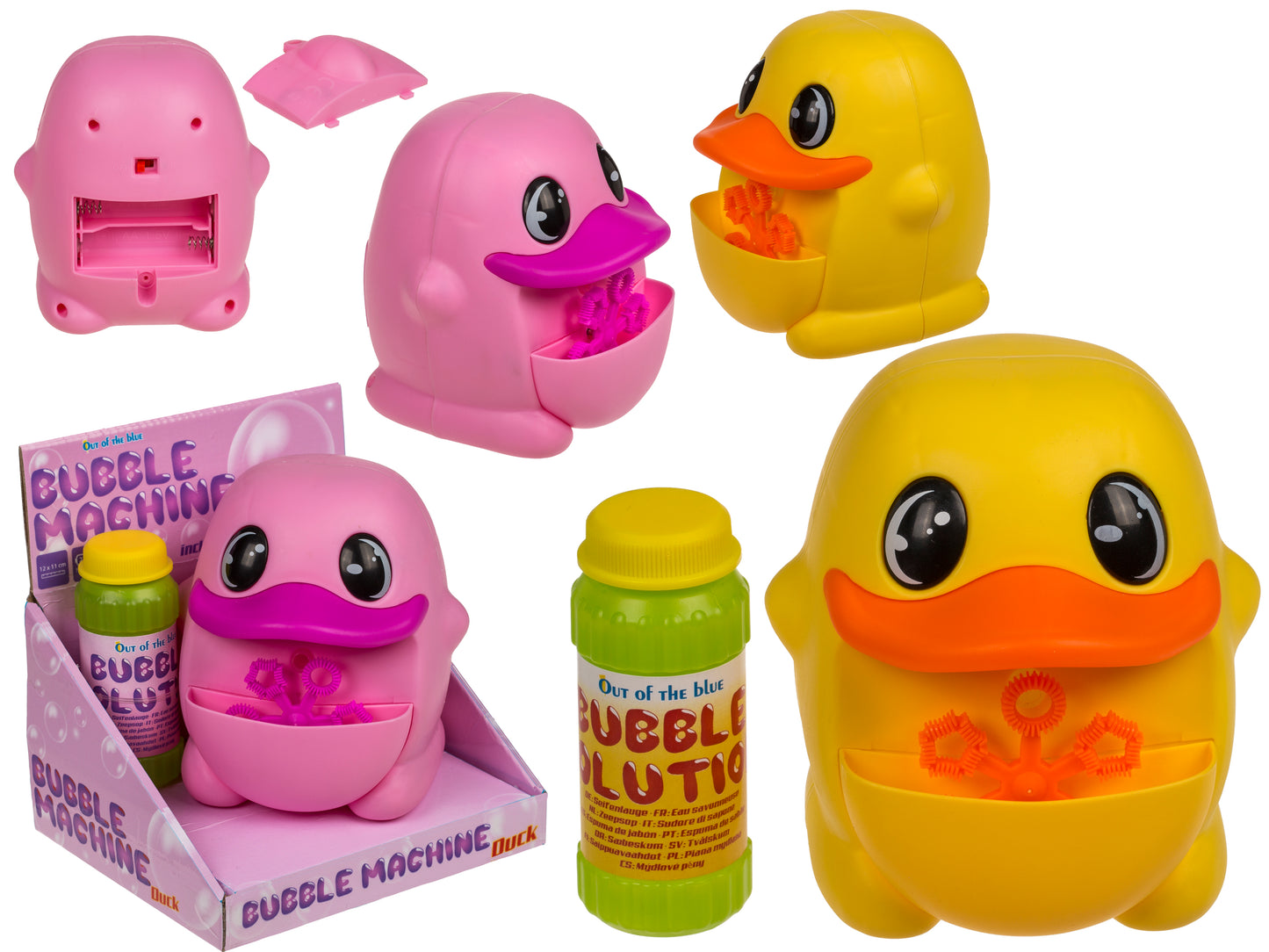 MACCHINA PER BOLLE DI SAPONE, ANATRA 12 X 11 CM, 2 COLORI AS