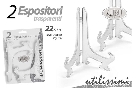 2 ESPOSITORI TRASPAR. 22,5CM