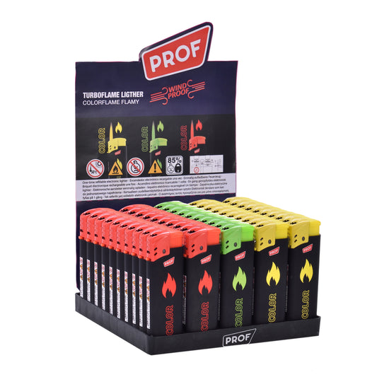 PROF RUBBER TOUCH COLORFLAME ACCENDINI 50PZ