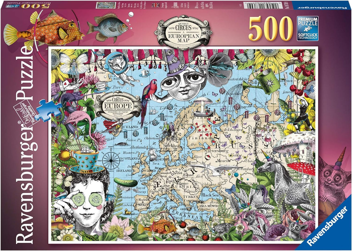 PUZZLE 500PZ MAPPA EUROPEA, CIRCO ECCENTRICO