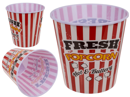 SECCHIO IN PLASTICA, VINTAGE POPCORN, CA. 18 CM