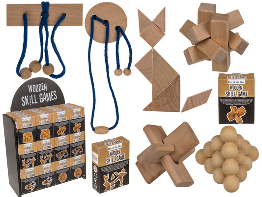 GIOCO D''''ABILITA IN LEGNO, PUZZLE, CA. 4,5 X 4X5 CM, 6 ASS.,