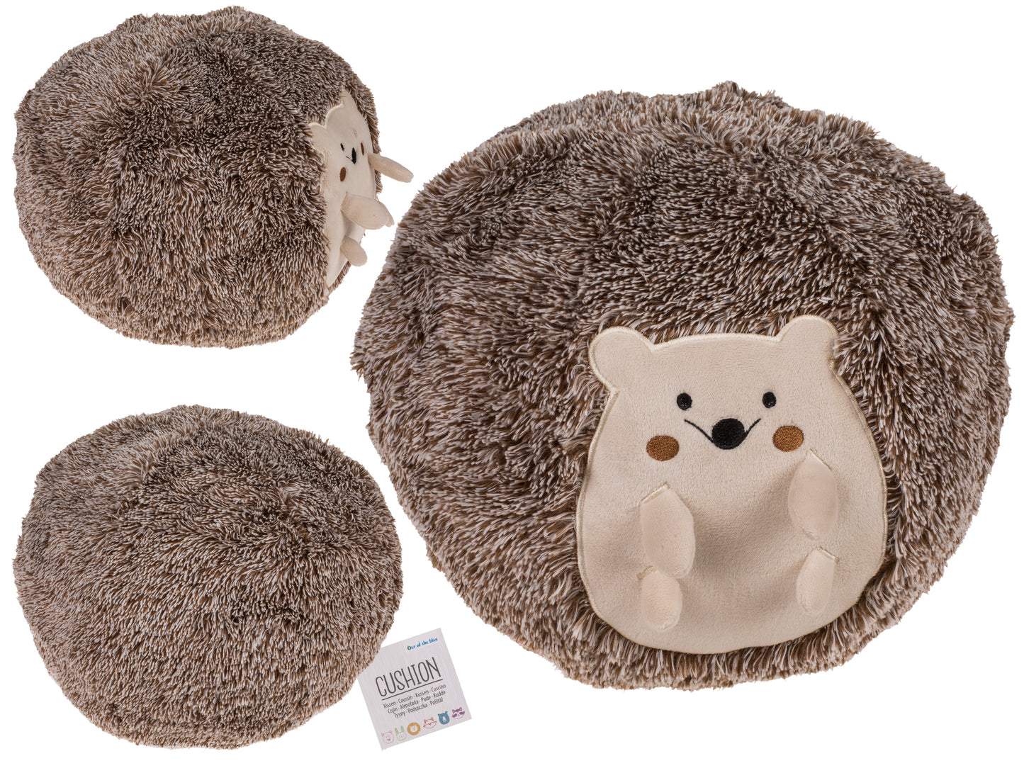 CUSCINO IN PELUCHE, RICCIO, D  26 CM, 100% POLIESTERE