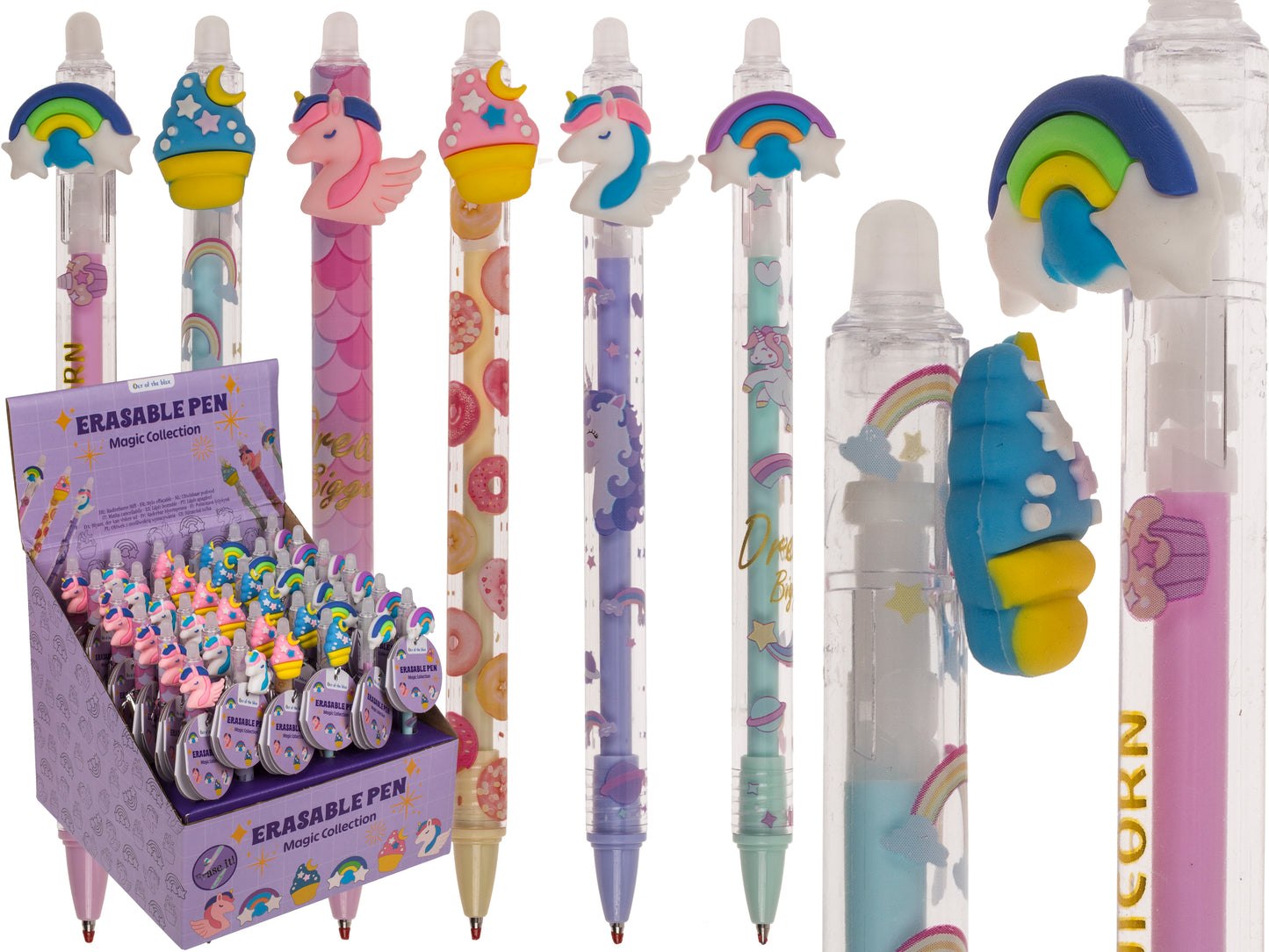 PENNA CANCELLABILE, COLLEZIONE MAGICA 14,5 CM, 6 COLORI ASSO