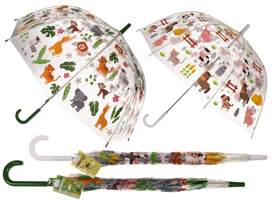 OMBRELLO TRASPARENTE PER BAMBINI, D  72 CM 2 COLORI ASSORTIT