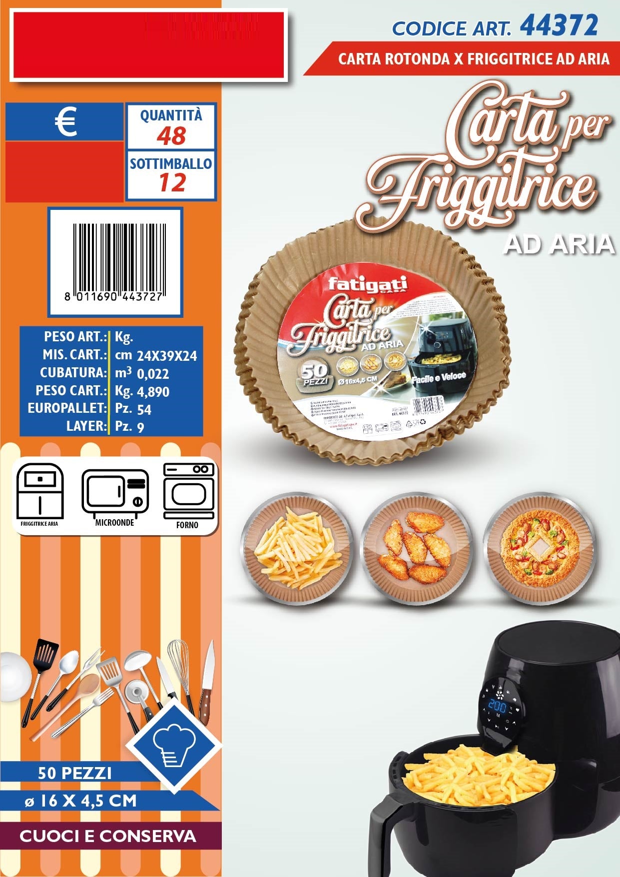 CARTA ROTONDA NATURAL FRIGG AD ARIA