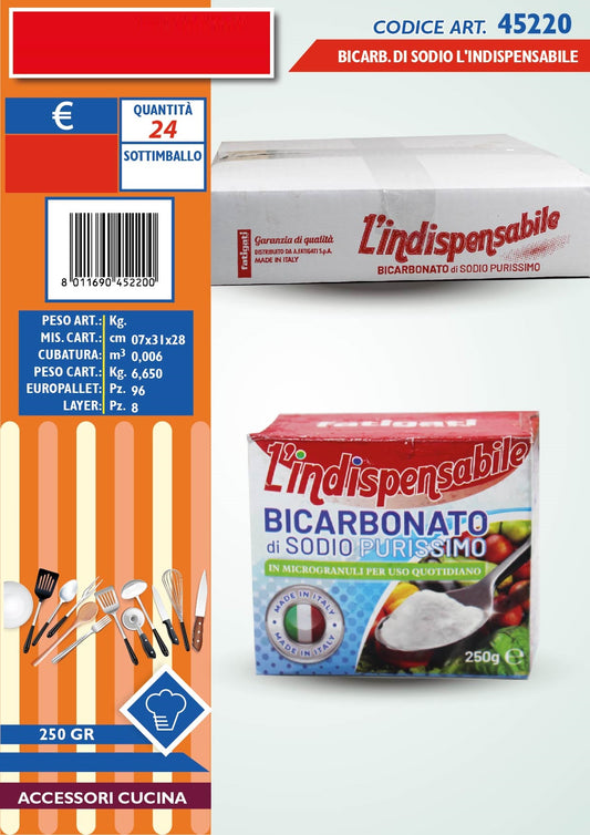 BICARB. DI SODIO 250GR L''INDISPENSA