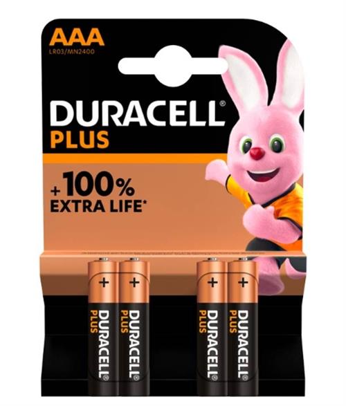 AAA MN2400 DURACELL MINISTILO PLUS 100% PILA BL4