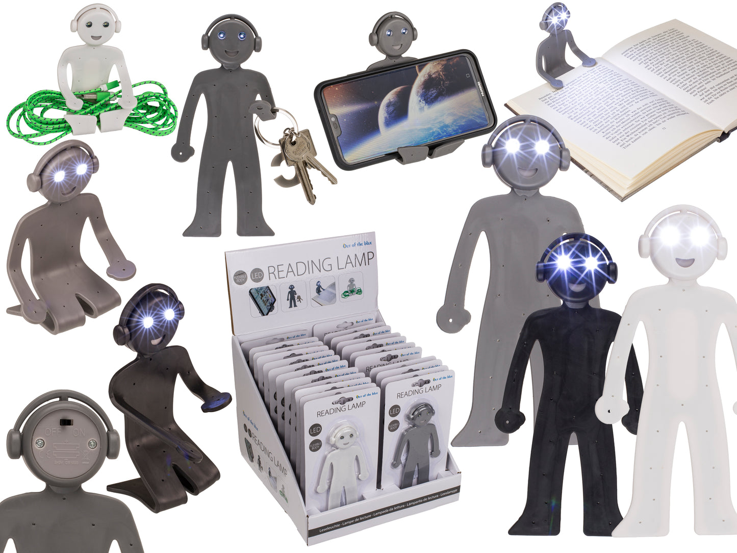 LAMPADA DA LETTURA, MEN BODY, CON LED (PILE INCL.), CA. 16 C