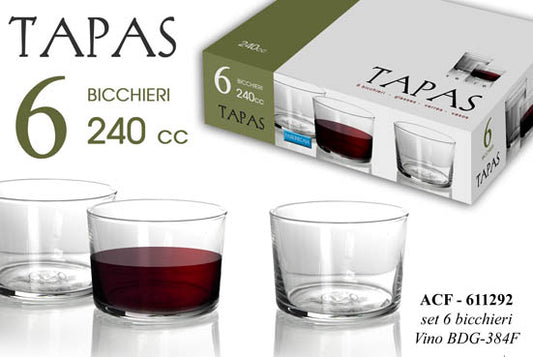 ACF/6 BICCH.VINO 240CC TAPAS BDG384F