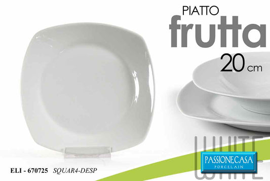 ELI/PIATTO FRUTTA BIANCO 20CM SQUA4-DESP