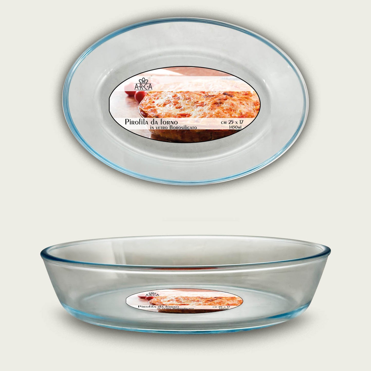 PIROFILA VETRO OVALE CM.26X18 H.6 70166