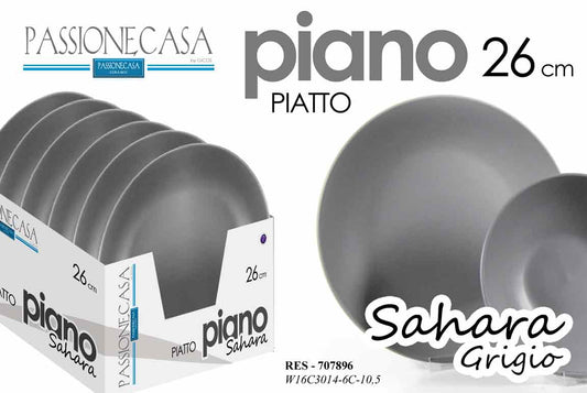 RES/PIATTO PIANO GRI 26,25CM W16C3014-DP