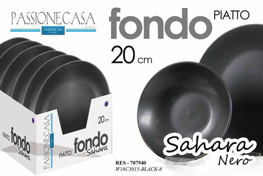 RES/PIATTO FONDO NERO 20CM W16C3015-SP