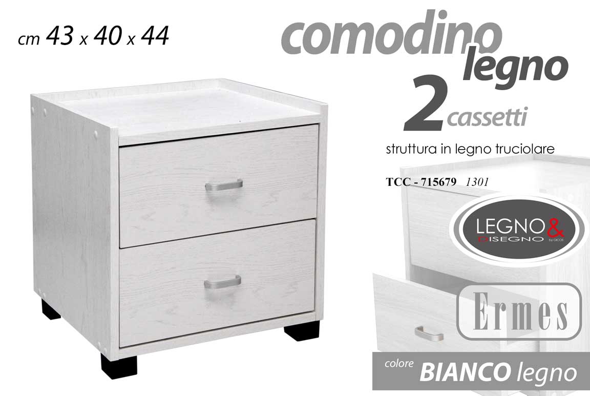 COMODINO ERMES 43X40X44